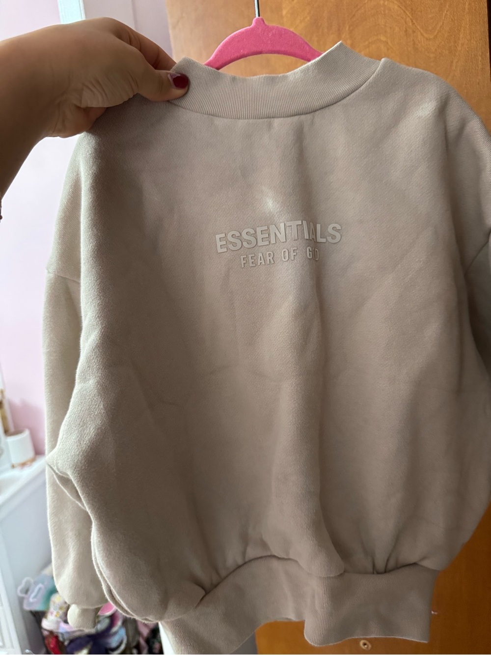 Fear of God Essentials Crewneck Sweatshirt in Cream
